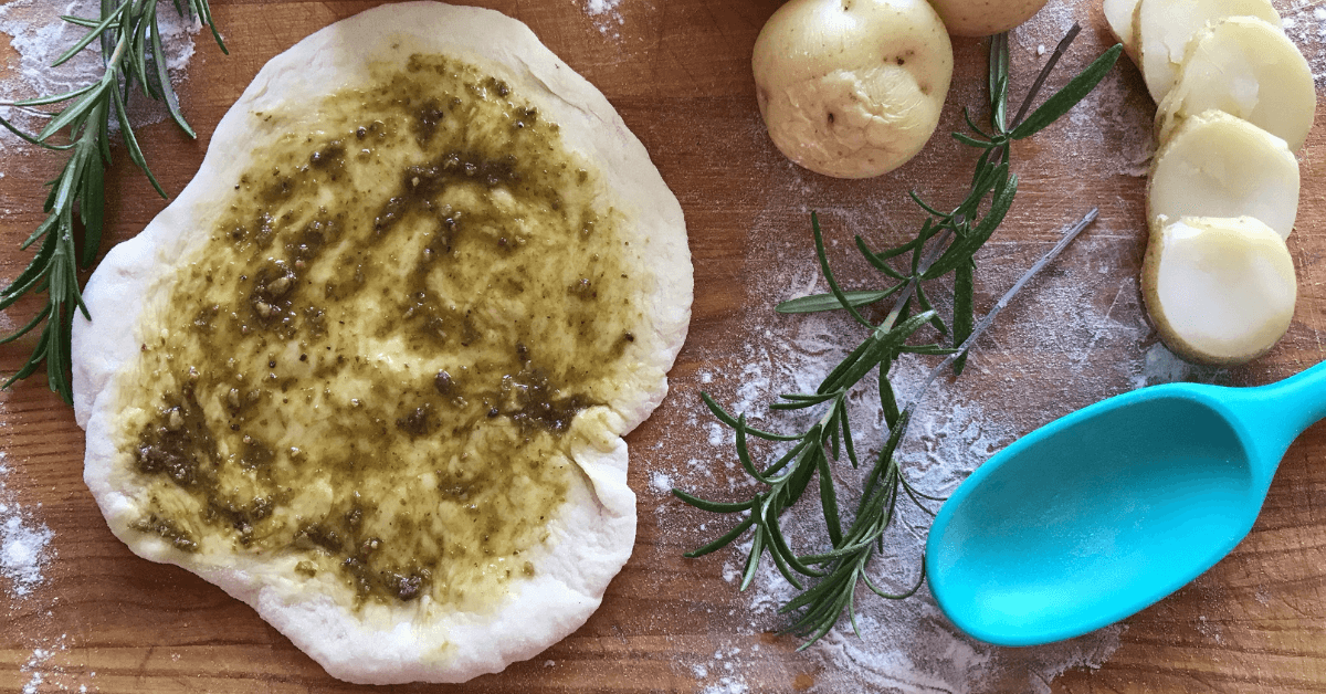 potato rosemary pizza