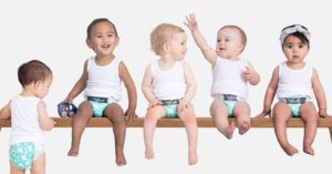 babies in eco-friendly diapers