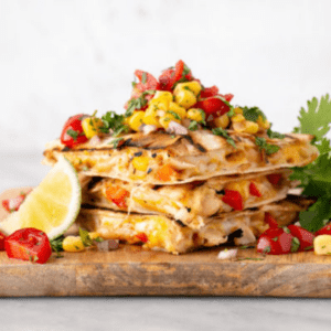 WHITE BEAN AND CORN QUESADILLAS