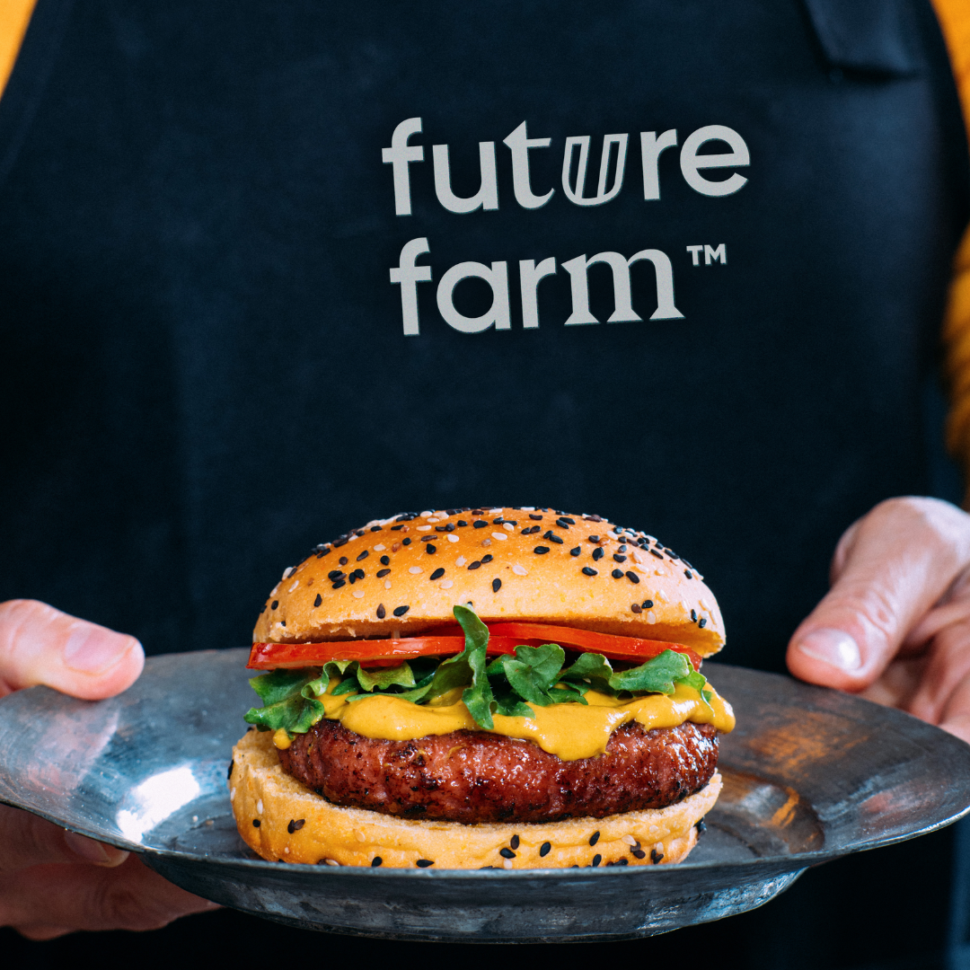 future farm plant based cheeseburger